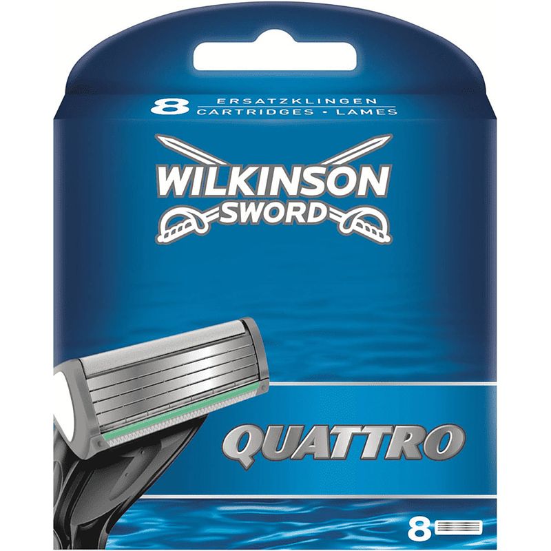 Foto van Wilkinson sword quattro scheermesjes - 8 stuks