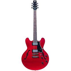 Foto van Heritage standard h-535 trans cherry semi-akoestische gitaar met koffer