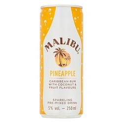 Foto van Malibu pineapple sparkling premixed drink 250ml bij jumbo