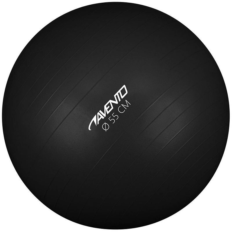 Foto van Avento fitnessbal 55 cm rubber zwart