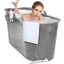 Foto van Lifebath - zitbad mira - bath bucket xl - 400l - ligbad 122 cm - grijs