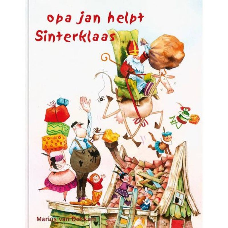 Foto van Opa jan helpt sinterklaas