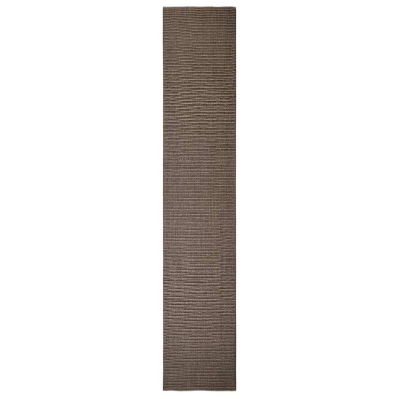 Foto van The living store sisal vloerkleed - 66 x 350 cm - anti-slip - bruin - 100% sisal