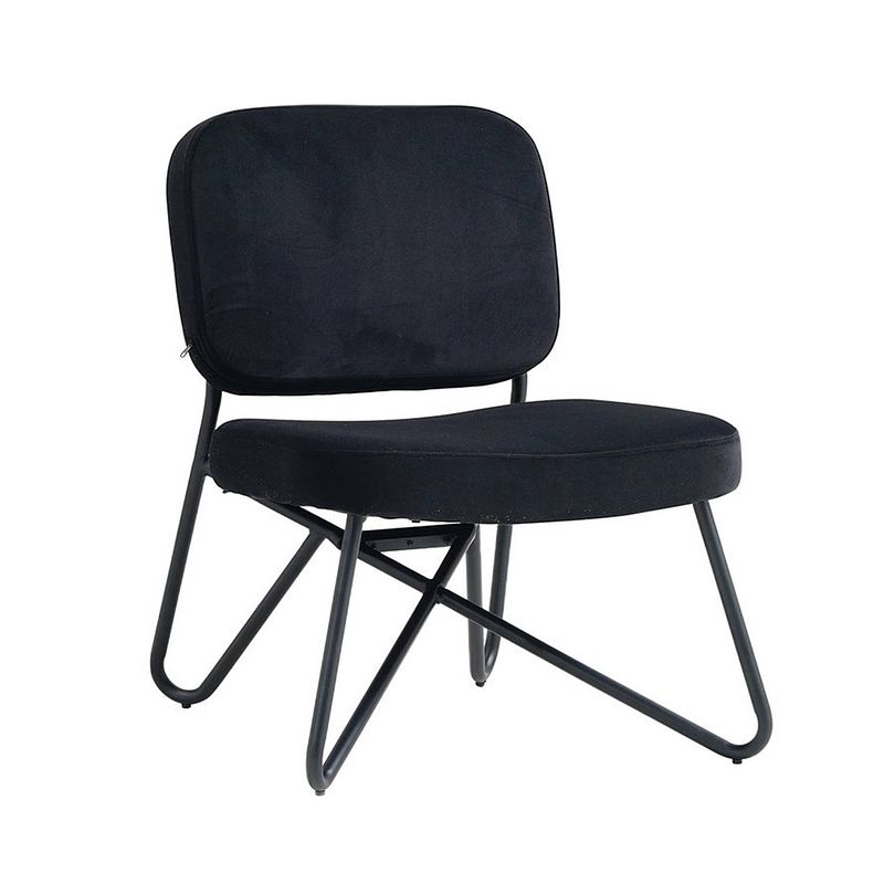 Foto van Bronx71 velvet fauteuil julia zwart.