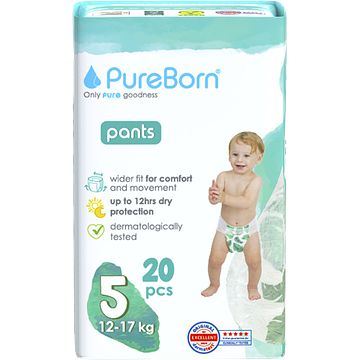 Foto van Pureborn pants maat 5 1217 kg 20 stuks 650g bij jumbo