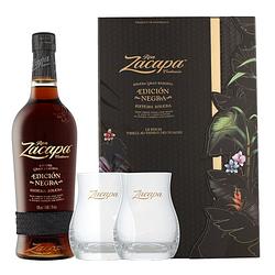 Foto van Zacapa edicion negra + 2 glazen 70cl rum