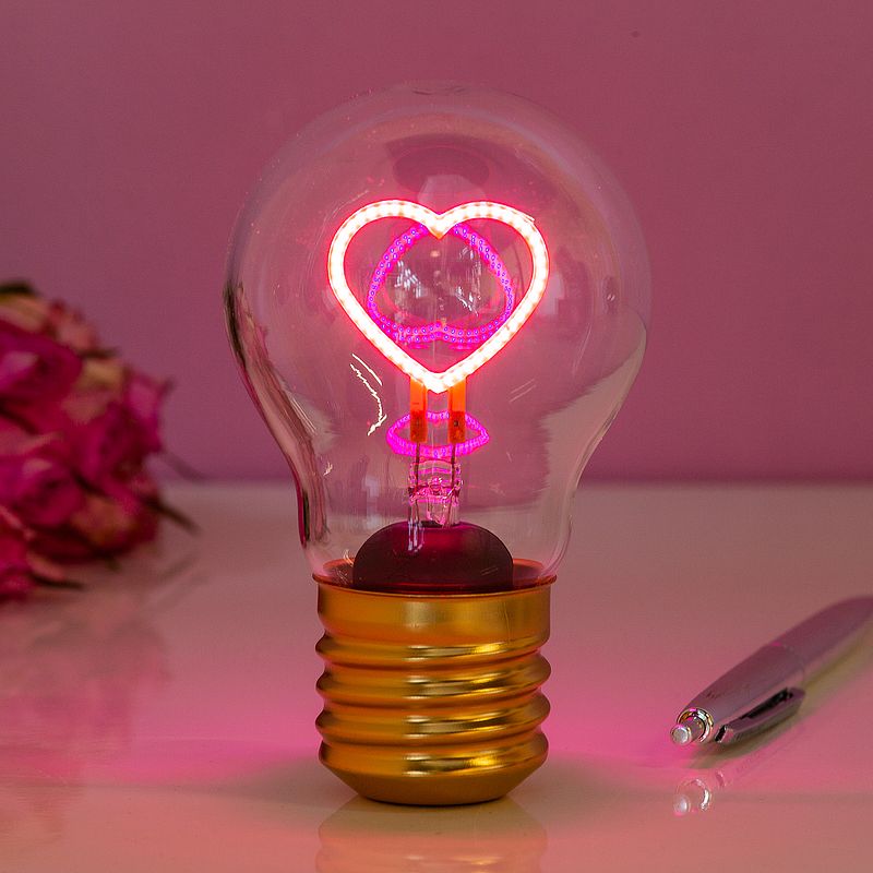 Foto van Oplaadbare led filament lamp - hart