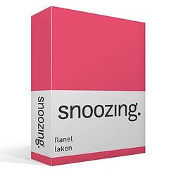 Foto van Snoozing - flanel - laken - lits-jumeaux - 240x260 - fuchsia