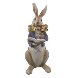 Foto van Clayre & eef decoratie beeld konijn 15*13*40 cm meerkleurig polyresin