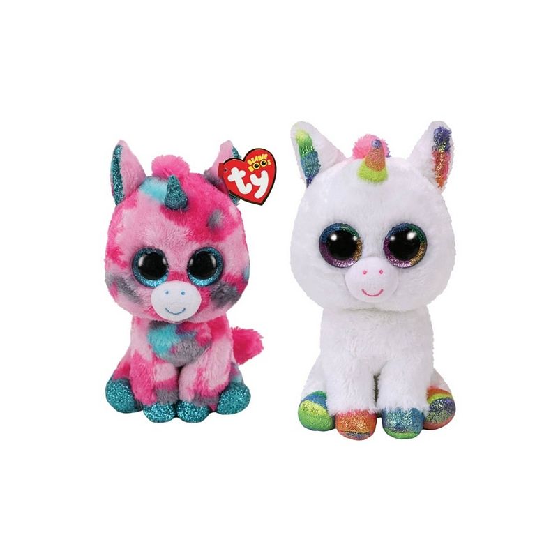 Foto van Ty - knuffel - beanie boo's - gumball unicorn & pixy unicorn