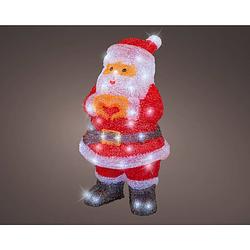 Foto van Lumineo - led kerstman l21.7b23h41.5 cm rood/kwt kerst