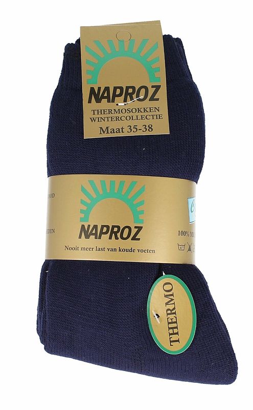 Foto van Naproz thermo sokken blauw maat 35-38