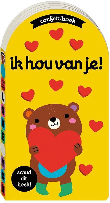 Foto van Confetti boeken - ik hou van je! - hardcover (9789464084412)