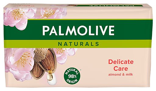 Foto van Palmolive naturals delicate care melk en amandel blokzeep 4x90g bij jumbo