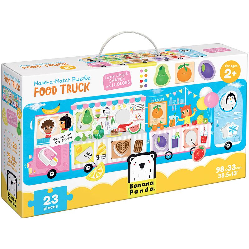 Foto van Banana panda make-a-match puzzle food truck