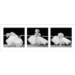 Foto van Pyramid marilyn monroe ballerina triptych kunstdruk 95x33cm