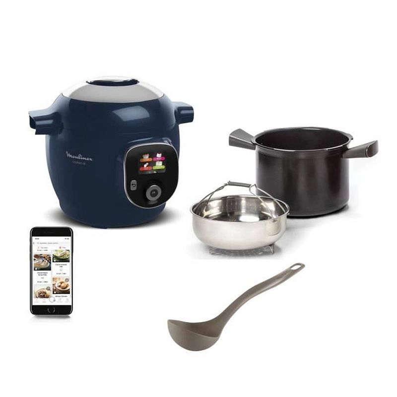 Foto van Moulinex cookeo 6 l smart multicooker, hoge druk, 150 geïntegreerde recepten, intuïtieve, speciale app, yy5137fb