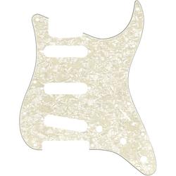 Foto van Fender 11-hole modern stratocaster s-s-s pickguard aged white pearl slagplaat voor fender stratocaster