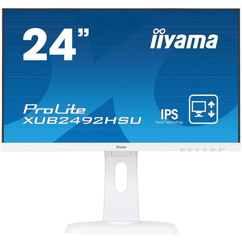 Foto van Iiyama prolite xub2492hsu led-monitor 61 cm (24 inch) energielabel e (a - g) 1920 x 1080 pixel full hd 5 ms displayport, hdmi, usb, vga,