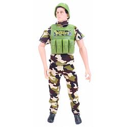 Foto van Toi-toys speelset army soldaat met accessoires 8-delig 27 cm
