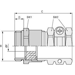 Foto van Lapp 52106790 wartel m63 messing messing 5 stuk(s)