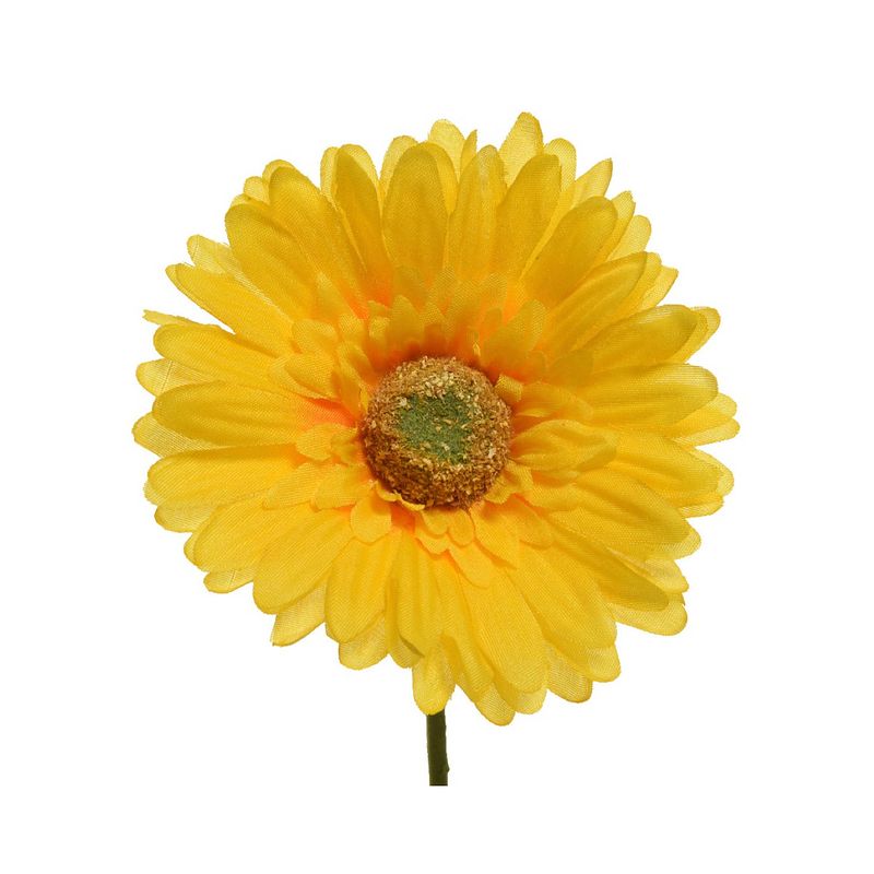 Foto van Gerbera polyester b10h50cm geel