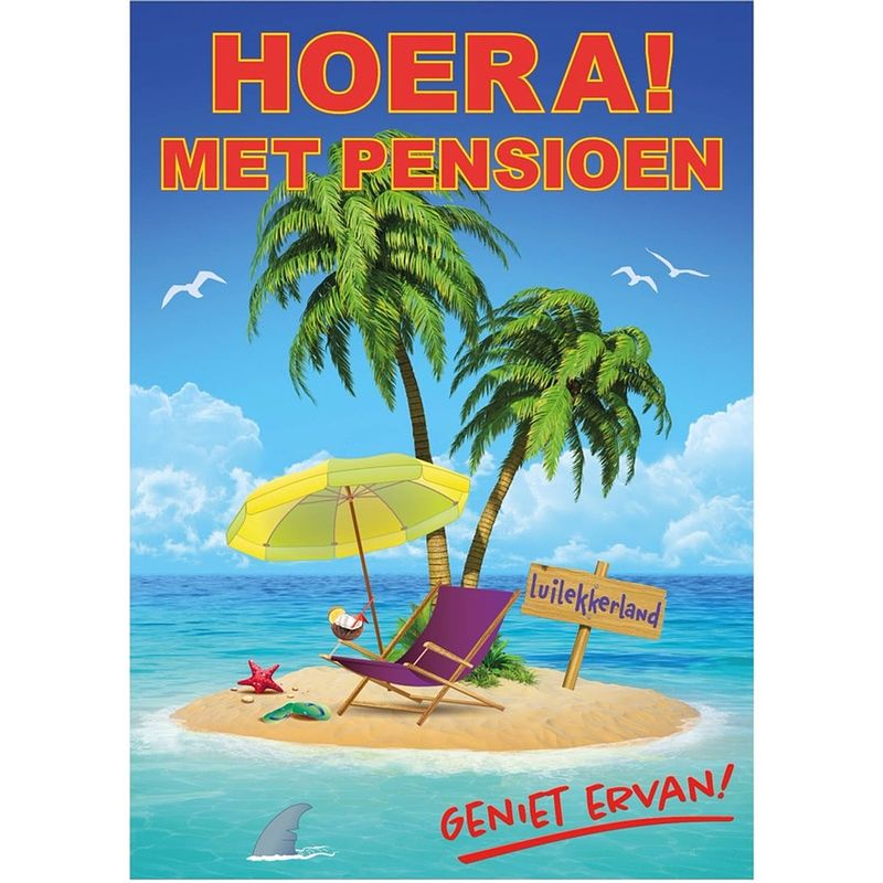 Foto van Hoera met pensioen poster 42 x 59 cm - feestposters