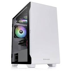 Foto van Thermaltake s100 tempered glass snow edition micro-tower pc-behuizing wit