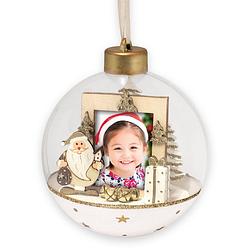 Foto van Haes deco - foto kerstbal xl voor pasfoto 3,5 x 4,5 cm - rond 10 cm - ls447hs