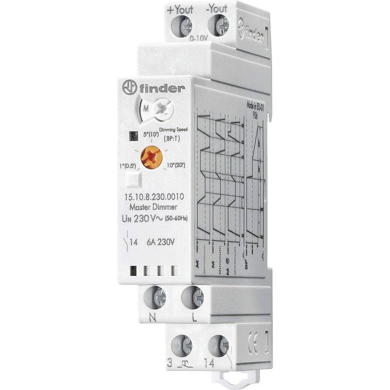 Foto van Finder 15.10.8.230.0010 dimmer voor din-rail 1 stuk(s) voedingsspanning (num):230 v/ac