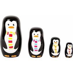 Foto van Kinderkamer decoratie pinguis matroesjka set - speelfigurenset