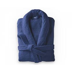 Foto van Badjas - hotelkwaliteit - ultra zacht en warm - geschikt voor sauna of lekker thuis - blauw - s/m