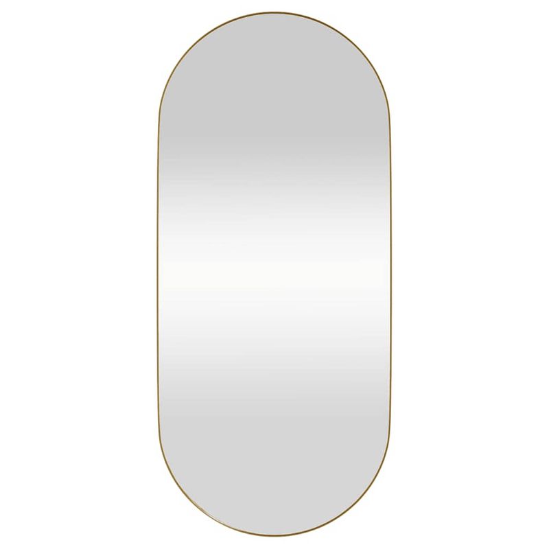 Foto van Vidaxl spiegel wandgemonteerd 40x90 cm ovaal goudkleurig