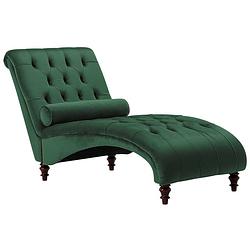 Foto van Beliani muret - chaise longue-groen-fluweel