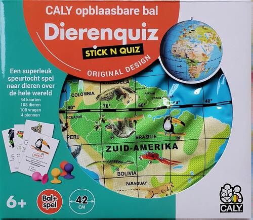 Foto van Stick n quiz 42 opblaasbare bol dieren & quiz - overig (3760039940858)