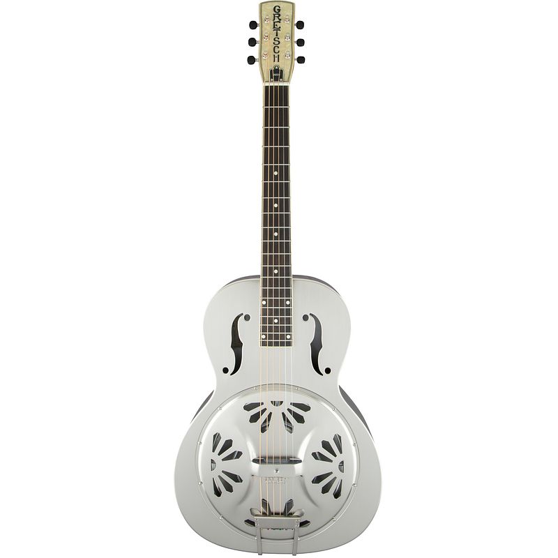 Foto van Gretsch g9221 bobtail round-neck steel body elektrisch-akoestische resonatorgitaar