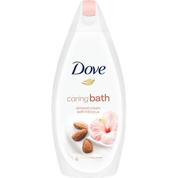 Foto van Dove caring bath badcreme amandelmelk & hibiscus 450ml bij jumbo