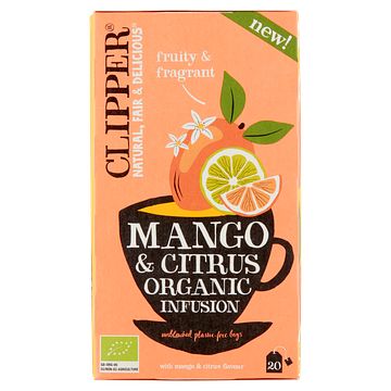 Foto van Clipper mango & citrus organic infusion 20 stuks 36g bij jumbo