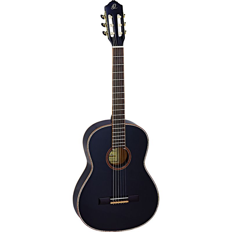 Foto van Ortega family series r221snbk klassieke gitaar zwart met gigbag