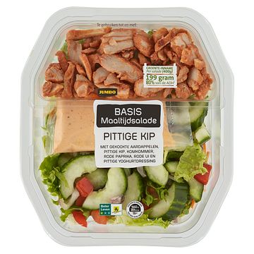 Foto van Jumbo maaltijdsalade pittige kip 400g