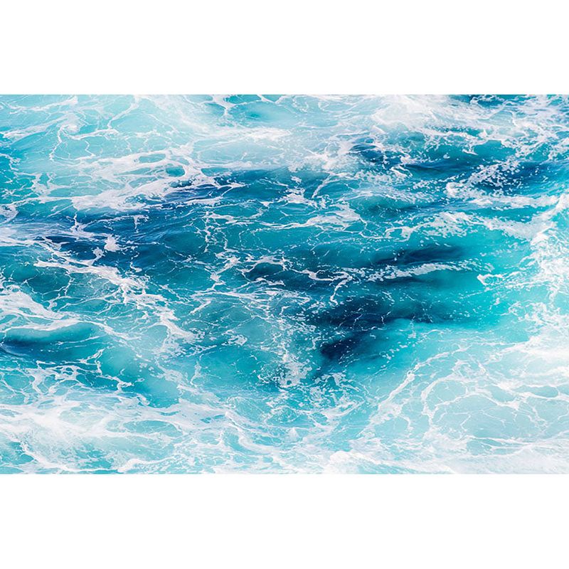 Foto van Inductiebeschermer - blauw water - 60x60 cm