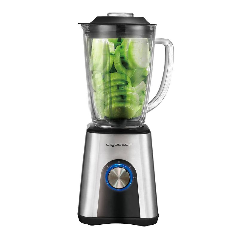 Foto van Aigostar archer 30rkn - blender met glazen kan - 1,8 liter - 1200 watt - rvs