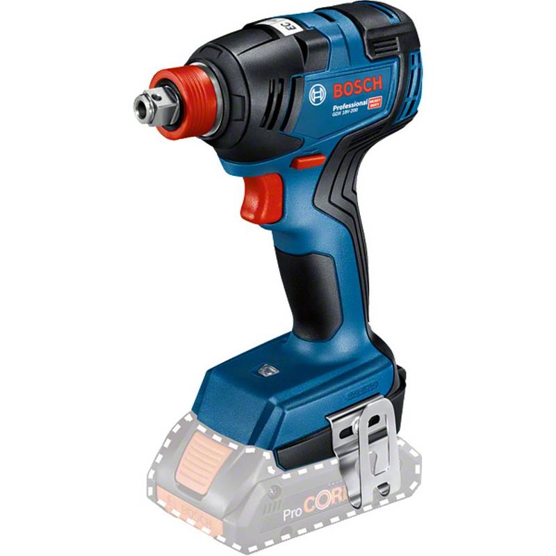 Foto van Bosch professional gdx 18v-200 solo 06019j2204 accu-draaislagmoeraanzetter 18 v li-ion brushless