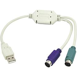 Foto van Logilink usb 1.1 aansluitkabel [1x usb 1.1 stekker a - 2x ps/2-bus] au0004a