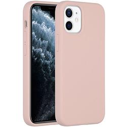 Foto van Accezz liquid silicone backcover iphone 12 mini telefoonhoesje roze