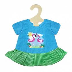 Foto van Heless poppenkleding jurk flamingo groen/blauw 35-45 cm