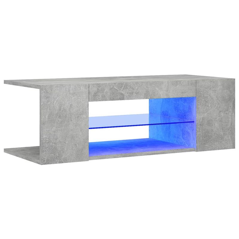 Foto van Infiori tv-meubel met led-verlichting 90x39x30 cm betongrijs