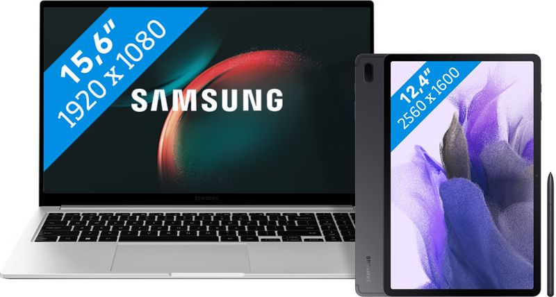 Foto van Samsung galaxy book3 np750xfg-kb2nl + galaxy tab s7 fe