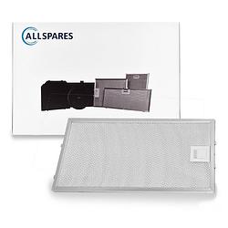 Foto van Allspares metaalfilter voor afzuigkappen geschikt voor bosch siemens neff 00435204/435204 (350x165x5mm)