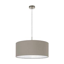 Foto van Eglo pasteri - hanglamp - 1 lichts - ø530mm. - nikkel-mat - taupe